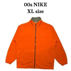 00s NIKE　XL ビッグサイズ　フリースジャケット　古着　ナイキ　刺繍