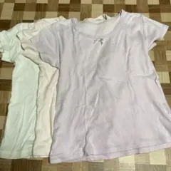 リボン付きTシャツ3枚セット　ベルメゾン