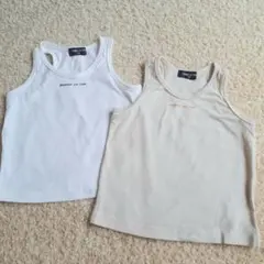 ノースリーブ 2着　白&ベージュCOMME CA ISM 90