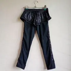 adidas byステラマッカートニー　ショートパンツ一体型レギンス 黒 　XS