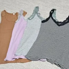 UNIQLO ユニクロ レース付きキャミソール タンクトップ 4点セット М