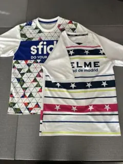 KELME プラクティスシャツ スター柄 ホワイト 2着まとめ売り