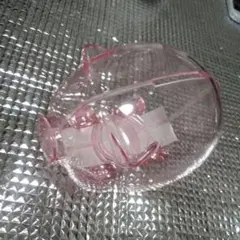 セリア　クリアピンク 豚型貯金箱 取り出し口付き