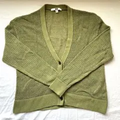 ユニクロ　メッシュカーディガン　ピスタチオ