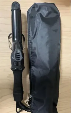 サロニア カールヘアアイロン(25mm)ミニサイズ　ブラック 収納ケース付き