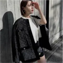 Meili roi メイリー ロイ ゴールドボタンキルティングジャケットのサムネイル