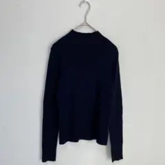 【GREEN LABEL RELAXING】リブ　ハイネック　ニット　ウール混