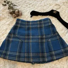 snidel チェック柄 ツイードフレアスカショーパン 0 ミニ丈 スカート