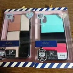 iPhone X 用 Lucy Katie 耐衝撃ハイブリッドケース ２個セット