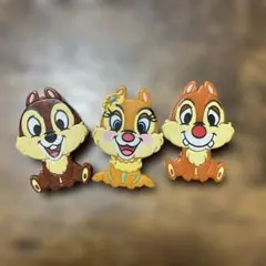 チップとデールとクラリス　クリップ3個セット 東京ディズニーランド購入品