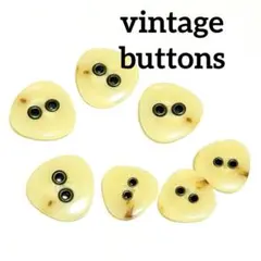 新品未使用　海外　ヴィンテージボタン　大4 小3 計7個