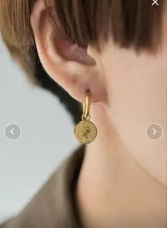 yossy様専用ゴールド コイン型 フープピアス
