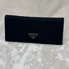 PRADA プラダ 長財布 ナイロン レザー ブラック メンズ レディース