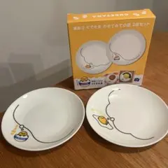 ぐでたま　のせてみて小皿　2枚セット ローソン ユーズド品】ぐでたま のせてみて小皿2枚セット 冬のサンリオフェア