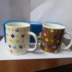 ディズニー マグカップ セット ブラウン ホワイト 箱付き 美品 未使用