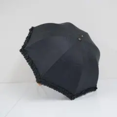 日傘 ランバン オンブルー ドビー フリル 晴雨兼用 USED美品 ブラックのサムネイル