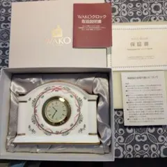む*む様 WAKO 陶磁器製 置時計 リボン柄のサムネイル