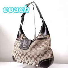 COACH Signature Turnlock Hobo Bag