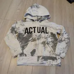 AZUL ACTUAL スプラッターデザイン フード付きトレーナー　110