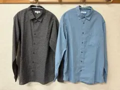 GLOBAL WORK シーズンレスシャツ長袖 Mサイズ2着セット