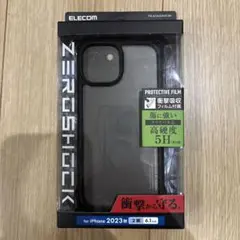エレコム iPhone15 ケース ZEROSHOCK 背面クリア