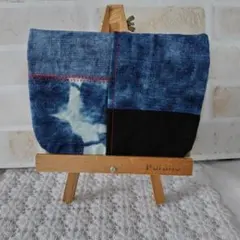 ☆デニムパッチ　マチあり移動ポケット　スポーツ