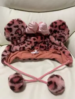 ⭐︎レア⭐︎ ピンクヒョウ柄　ミニー　ファンキャップ