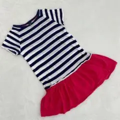 TOMMY HILFIGER ボーダーワンピース ネイビー ホワイト ストライプ