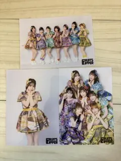 FRUITS ZIPPER/鎮西寿々歌/生写真/7人集合/3枚セット