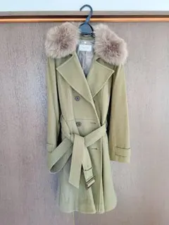 オリーブグリーン ダブルブレストコート