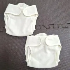おむつカバー 60サイズ クリーム色 2枚セット ウール100%