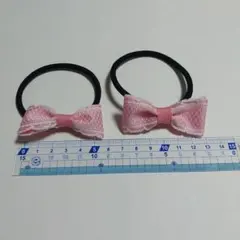 ピンクリボンヘアゴム2個セット