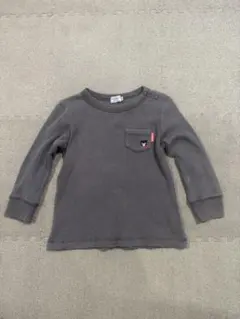 DOUBLE.B グレー ポケット付きTシャツ 90