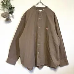 DANTON｜バンドカラーシャツ｜長袖｜トープ｜ノーカラー｜ダントン｜36｜Sのサムネイル