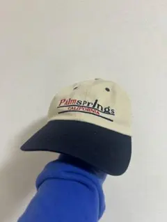 Palm Springs キャップ ベージュ/ネイビー