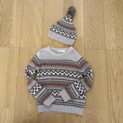 H&M ニットセーター＆帽子セット