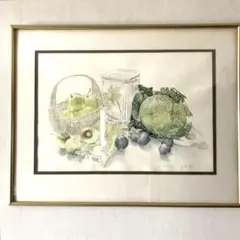 水彩画 英国式庭園 額縁付き SHO - メルカリ