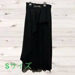 【美品】アシメントリーフリルスカート 黒 Sサイズ