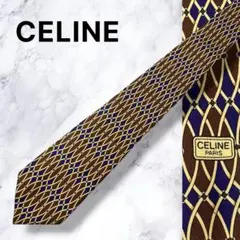 【極美品】CELINE セリーヌ ネクタイ シルク 総柄 高級感 ビジネス