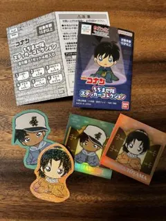 名探偵コナン　ちぢませ隊ステッカーコレクション　服部平次　遠山和葉　ガチャ