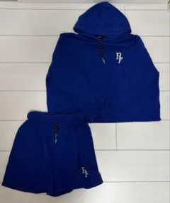 青　パーカー　セットアップ　キッズ