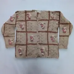 ケティ【Ketty】黄土色系　パッチワーク風　カーディガン