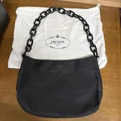 PRADA ミラノ ブラックショルダーバッグ プラダ ショルダーバッグ レディース TESSUTO SPAZZOLATO