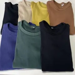7枚セット　ユニクロ　リブTシャツ　リブクルーネックT