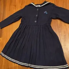 【新品未使用】familiar ストライプ セーラー襟 ワンピース 100 familiar ストライプ セーラー襟 ワンピース 100