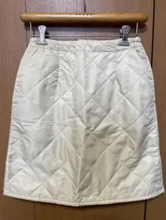 【miniVALMAN】アイボリー キルティングスカート サイドポケット付き