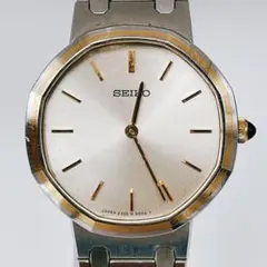稼働 金張り セイコー 9521-6010 オクタゴン ローマン 腕時計 コンビ 
