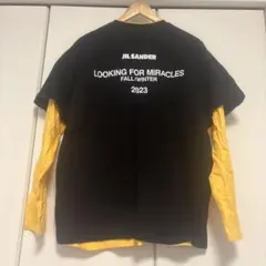 JIL SANDER 長袖カットソー ブラック/イエロー