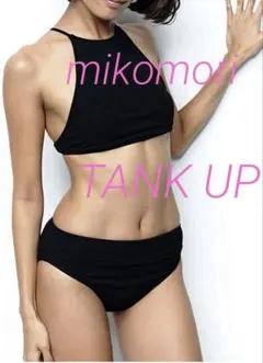 mikomori】美品！水着 リブリングワンピース リブ素材 黒 - メルカリ