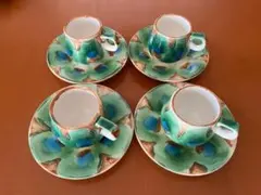 Seyei 花模様 カップ・ソーサー 4個セット